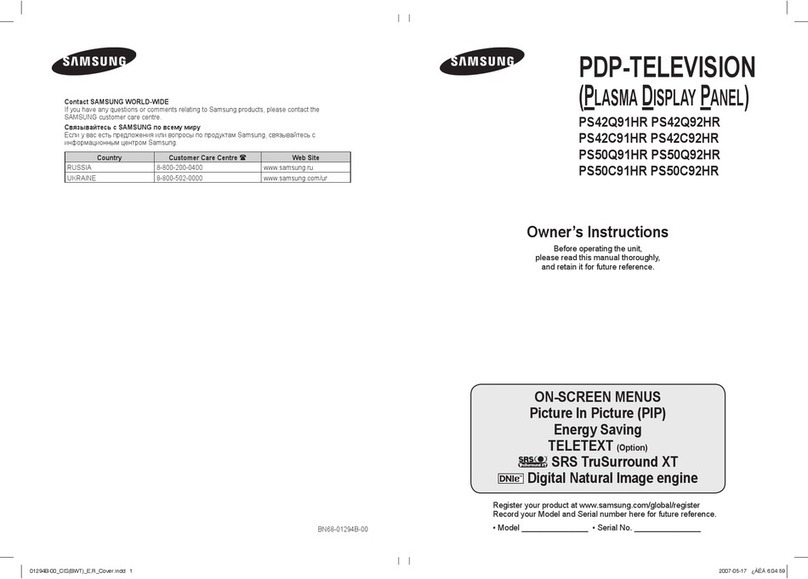 Samsung PS-42C91HR User manual