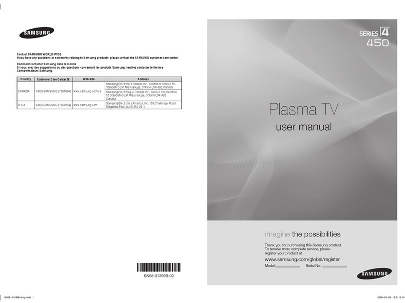 Samsung PN42A450 User manual