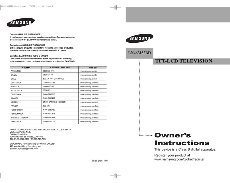 Samsung LN46M52BD Owner's instructions