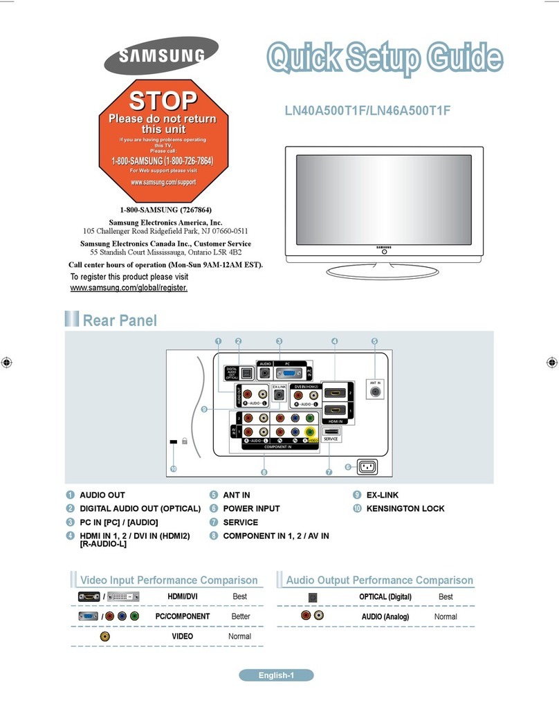 Samsung LN40A500 User manual Samsung LN40A500 User manual