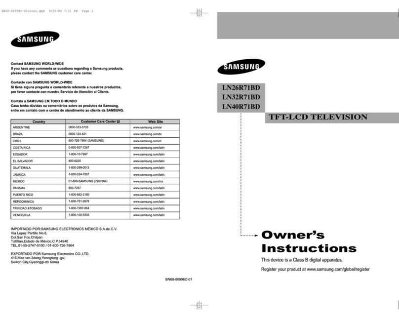 Samsung LN26R71BD User manual
