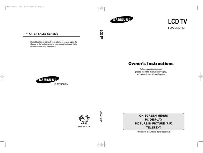 Samsung LW22N23N Owner's instructions