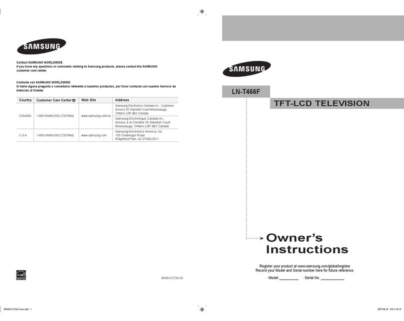 Samsung LNT466F Owner's instructions