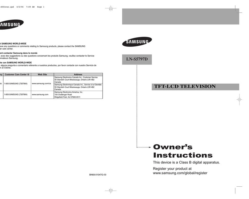 Samsung LNS5797D User manual