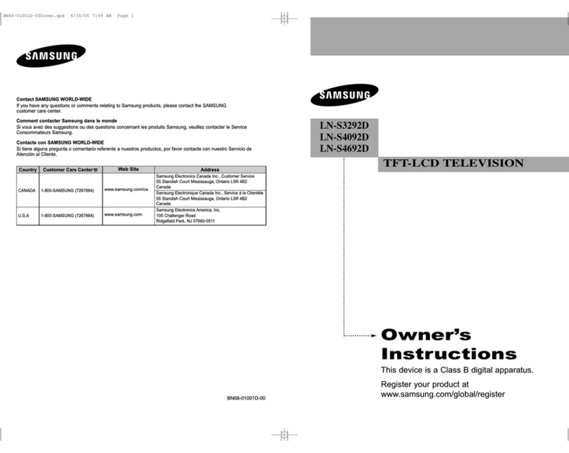 Samsung LNS3292D User manual