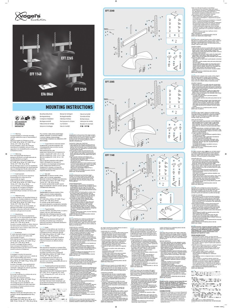 VOGELS EFF 1140 - MOUNTING INSTRUCTIONS EFT 2240 User manual