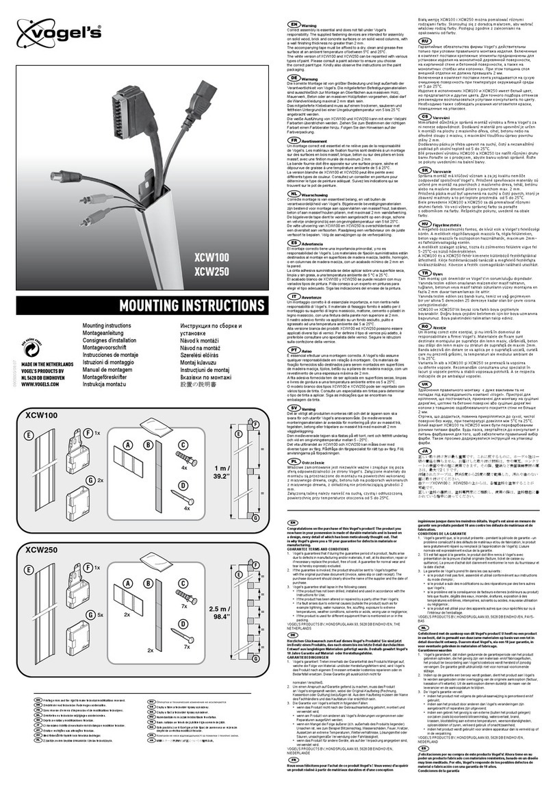 VOGELS XCW 100 Instructions for use