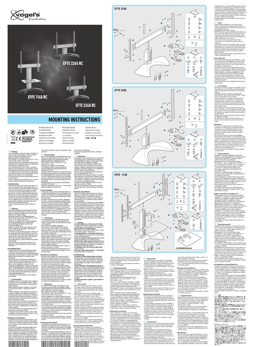VOGELS EFFE 1140 RC - EFTE 2240 RC EFTE 2265 RC Mounting instructions