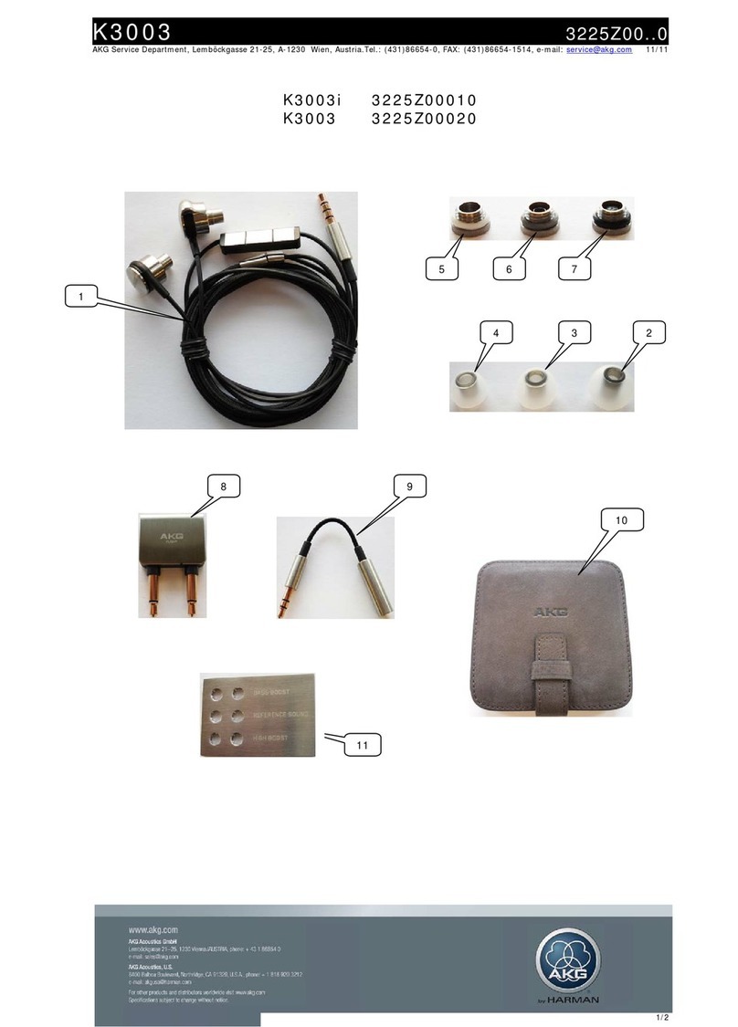 AKG K3003 parts manual