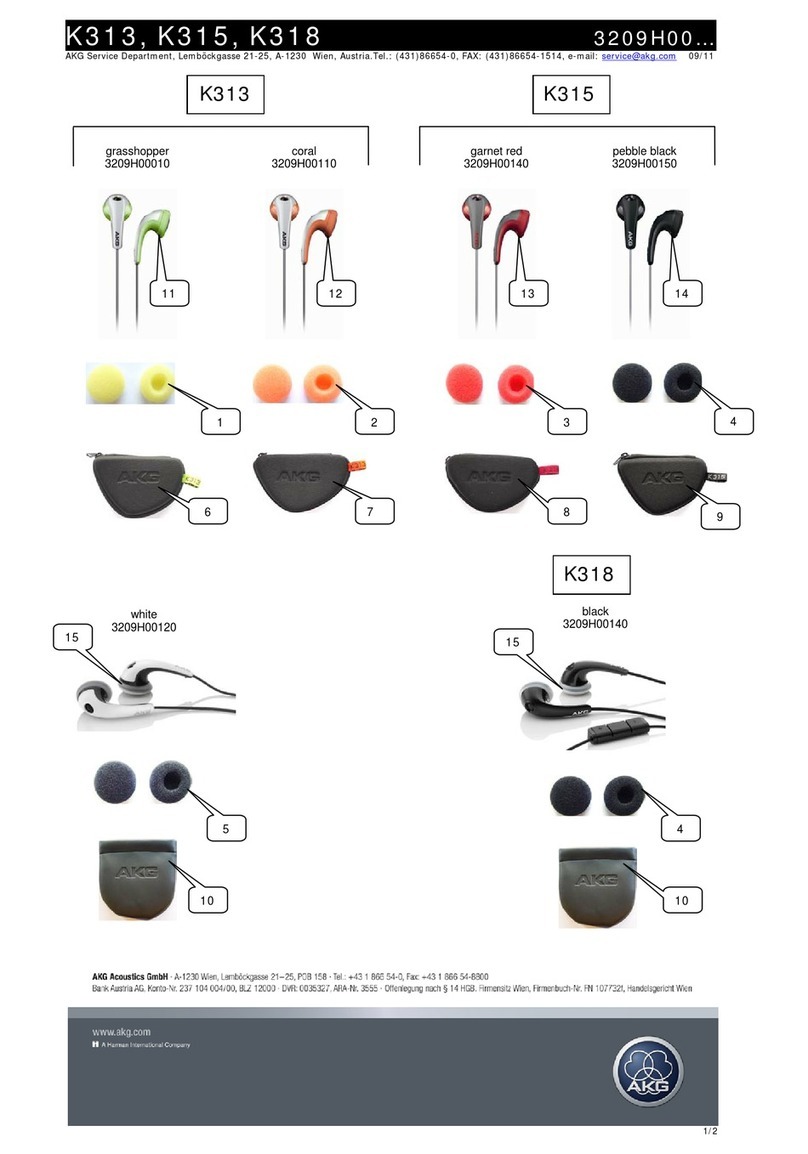 AKG K313 parts manual