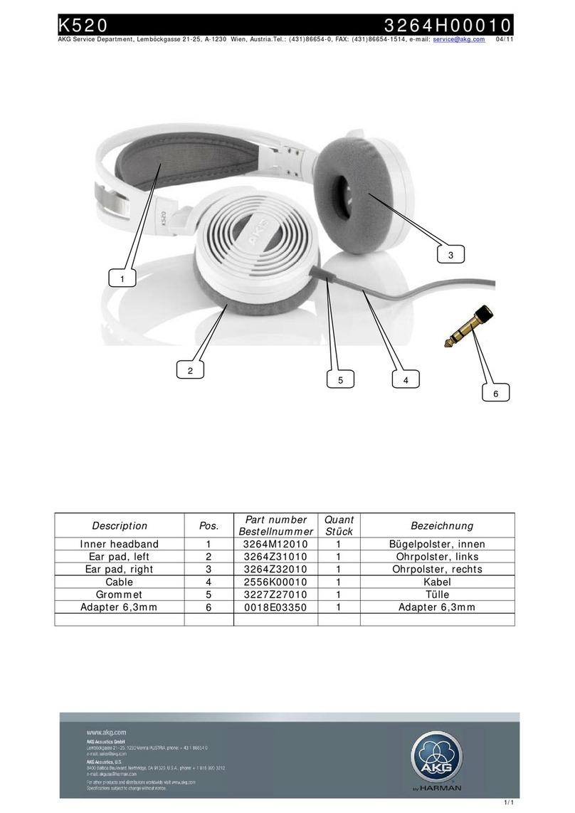 AKG K 520 User manual