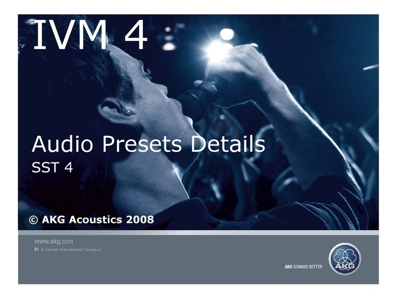 AKG IVM 4 - SST 4 AUDIO PRESETS DETAILS User manual