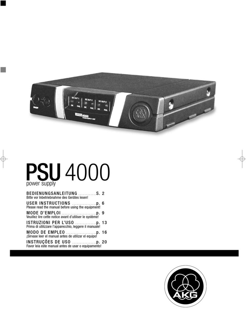 AKG PSU 4000 - User instructions