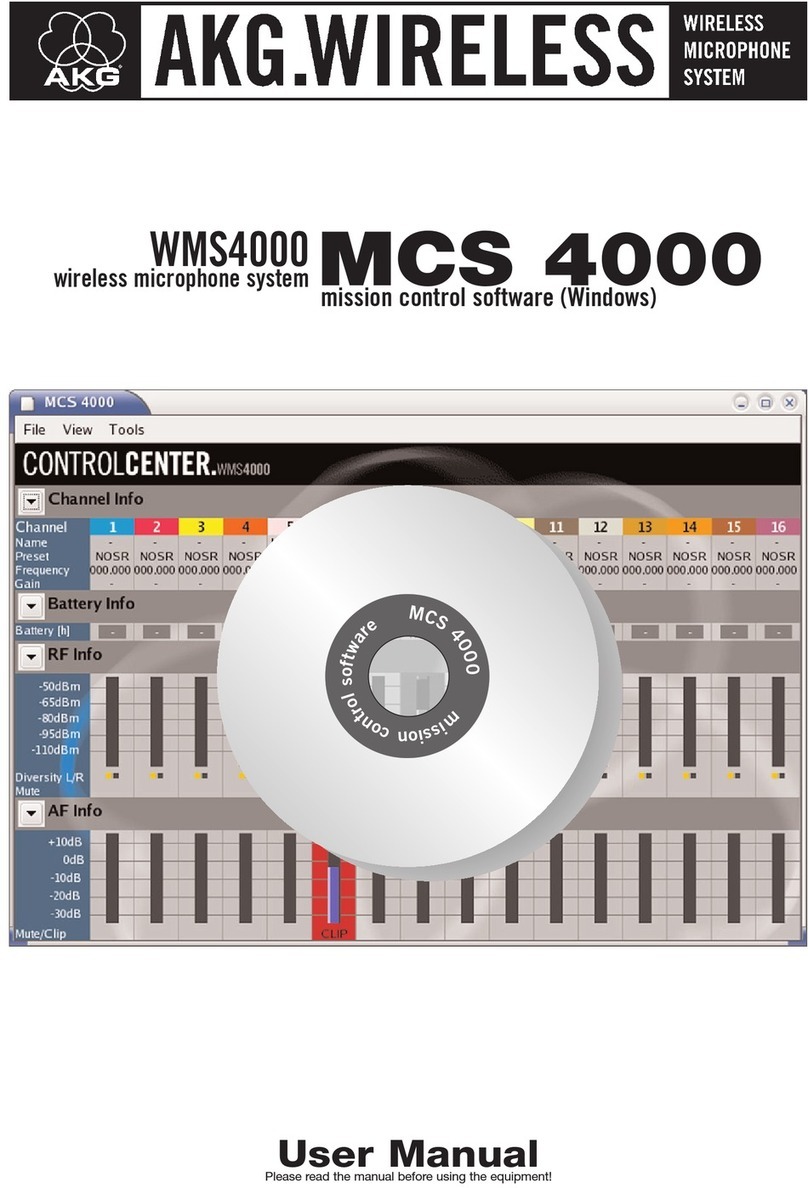 AKG MCS 4000 User manual