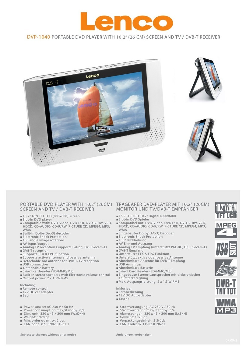 LENCO DVP-1040 User manual LENCO DVP-1040 User manual