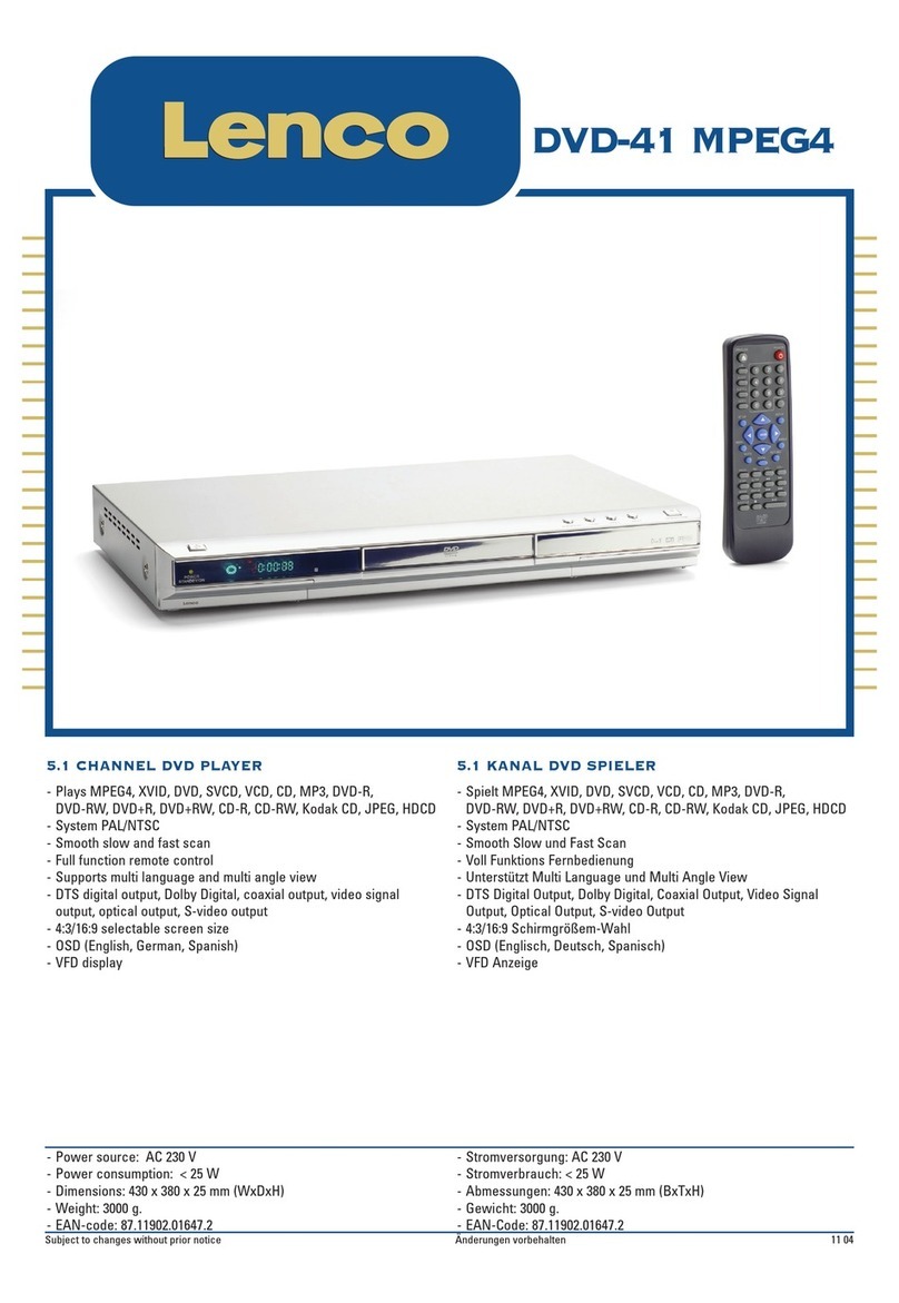 LENCO DVD-41 MPEG4 brochure