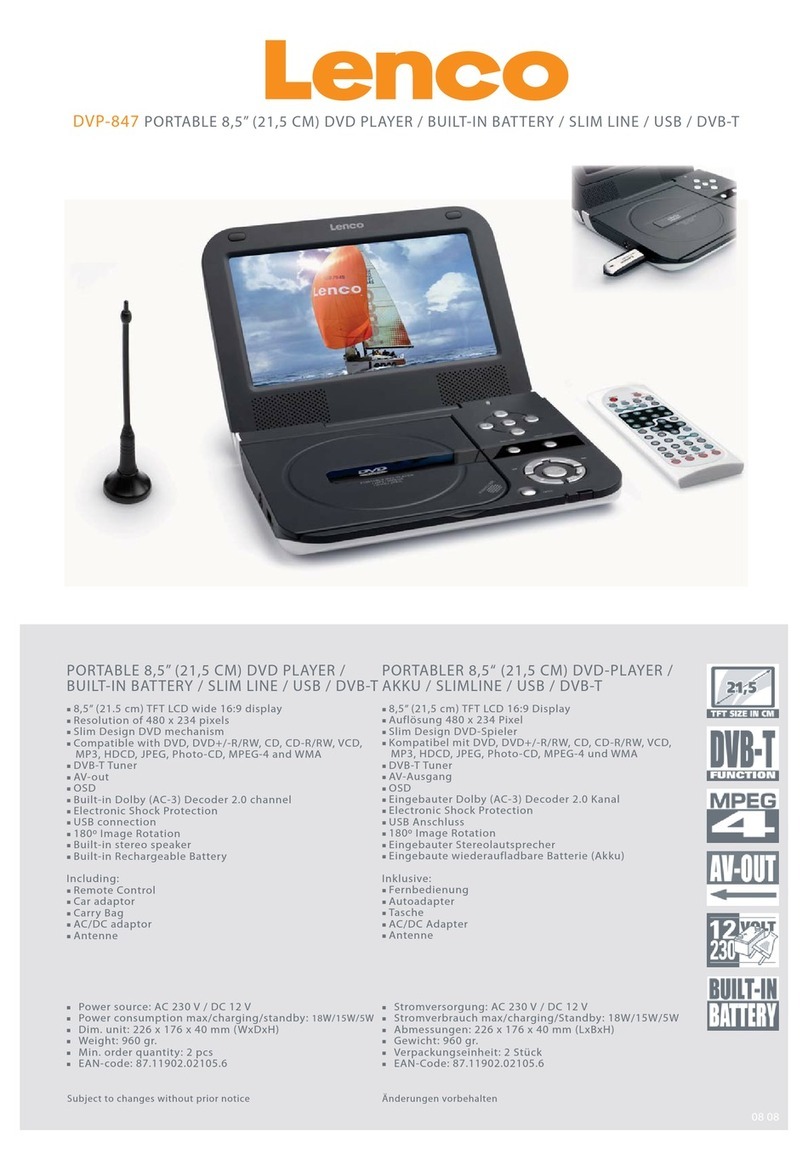 LENCO DVP-847 User manual