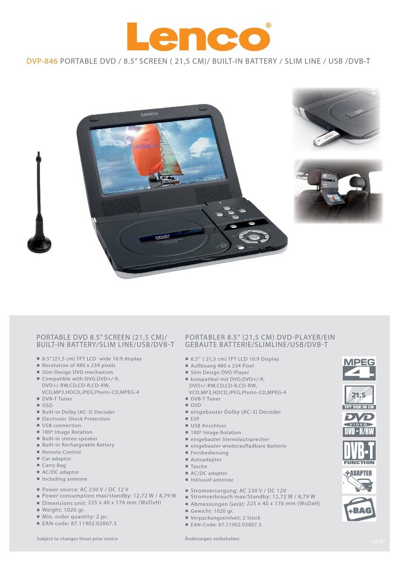 LENCO DVP-846 brochure