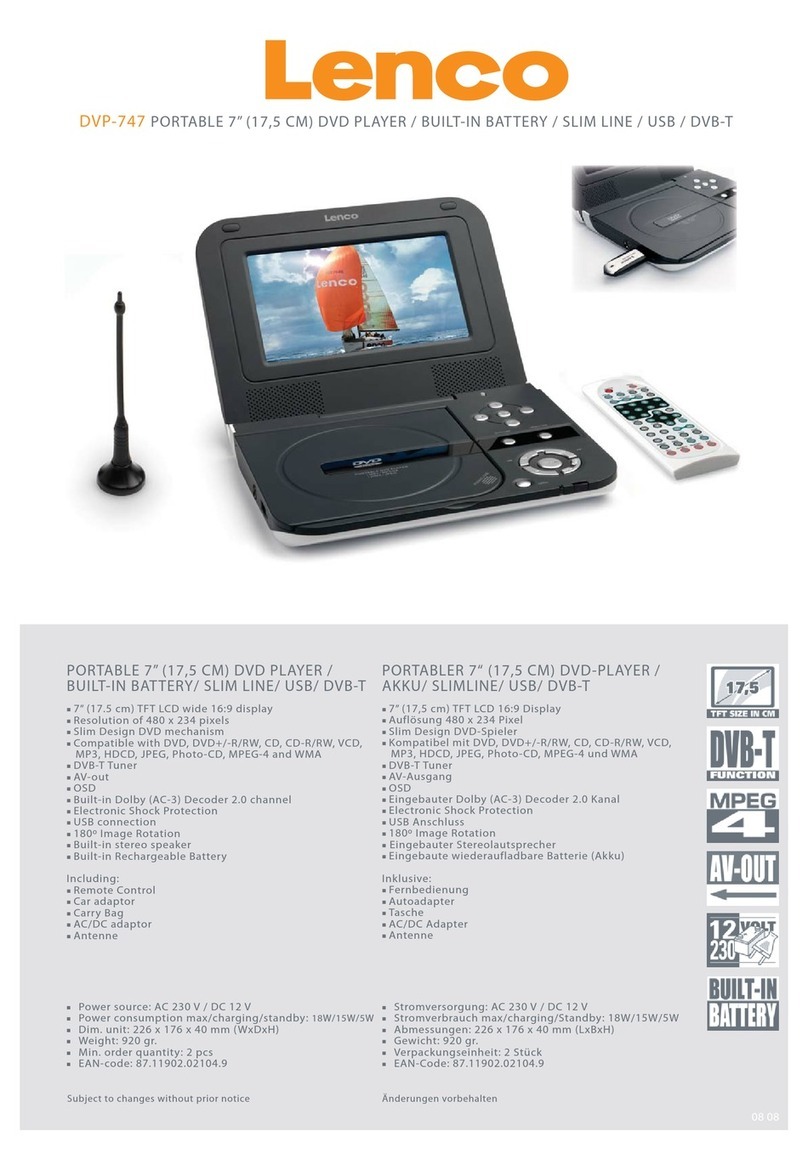 LENCO DVP-747 User manual LENCO DVP-747 User manual