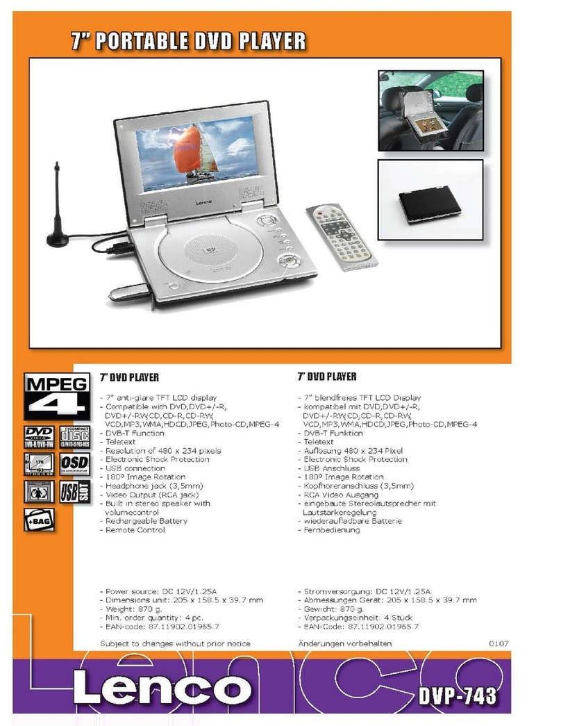 LENCO DVP-743 Specifications