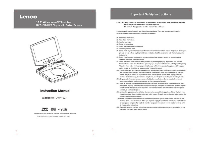 LENCO DVP-1027 User manual LENCO DVP-1027 User manual