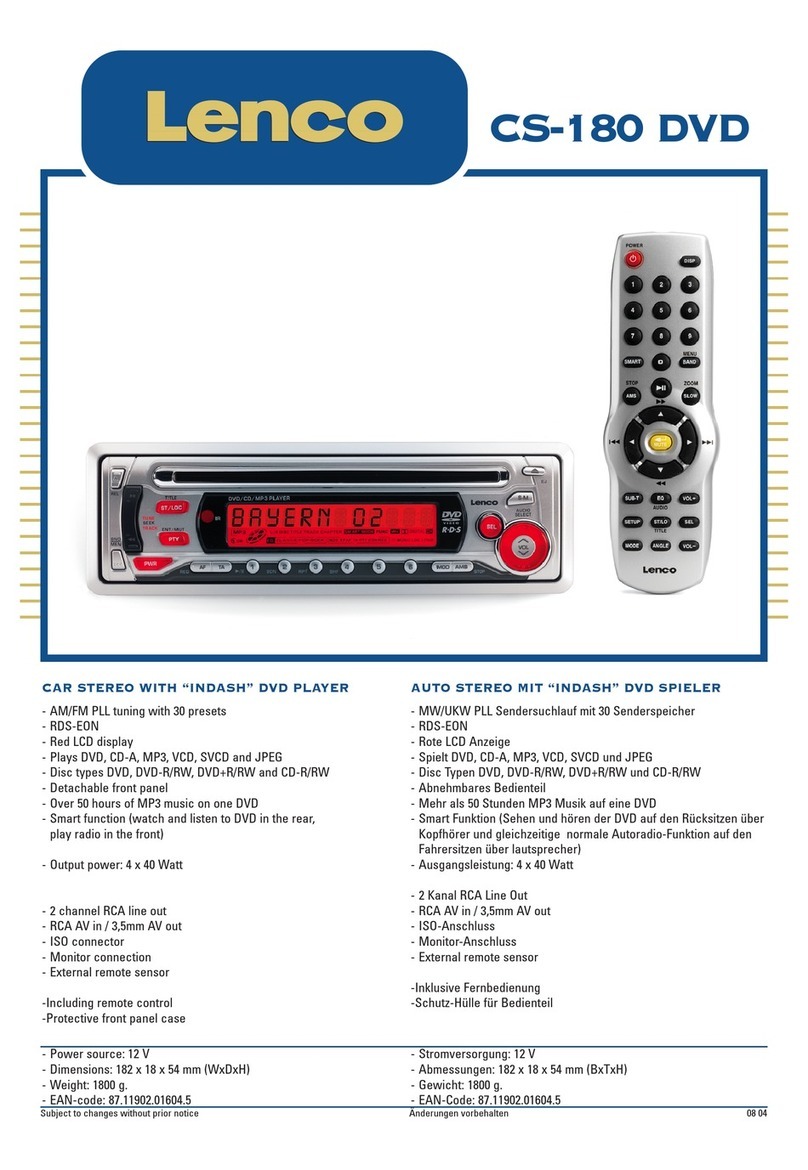 LENCO CS-180 DVD - User manual