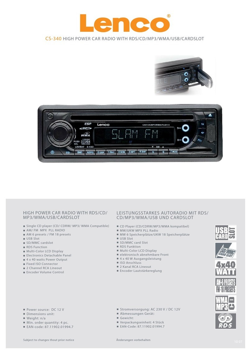 LENCO CS-340 User manual