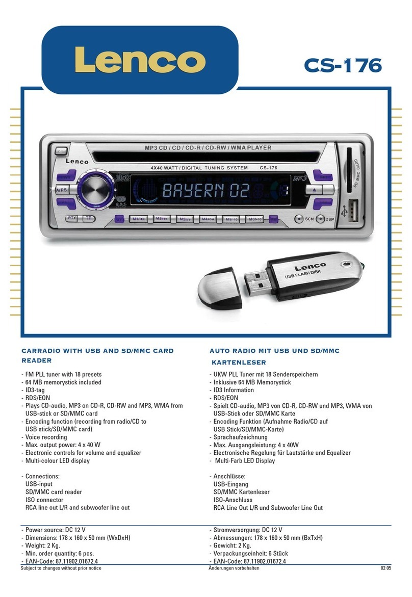 LENCO CS-176 User manual