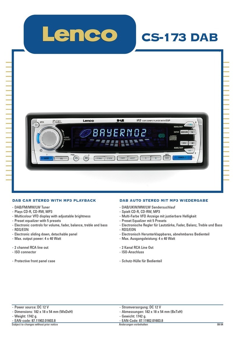 LENCO CS-173 DAB - brochure