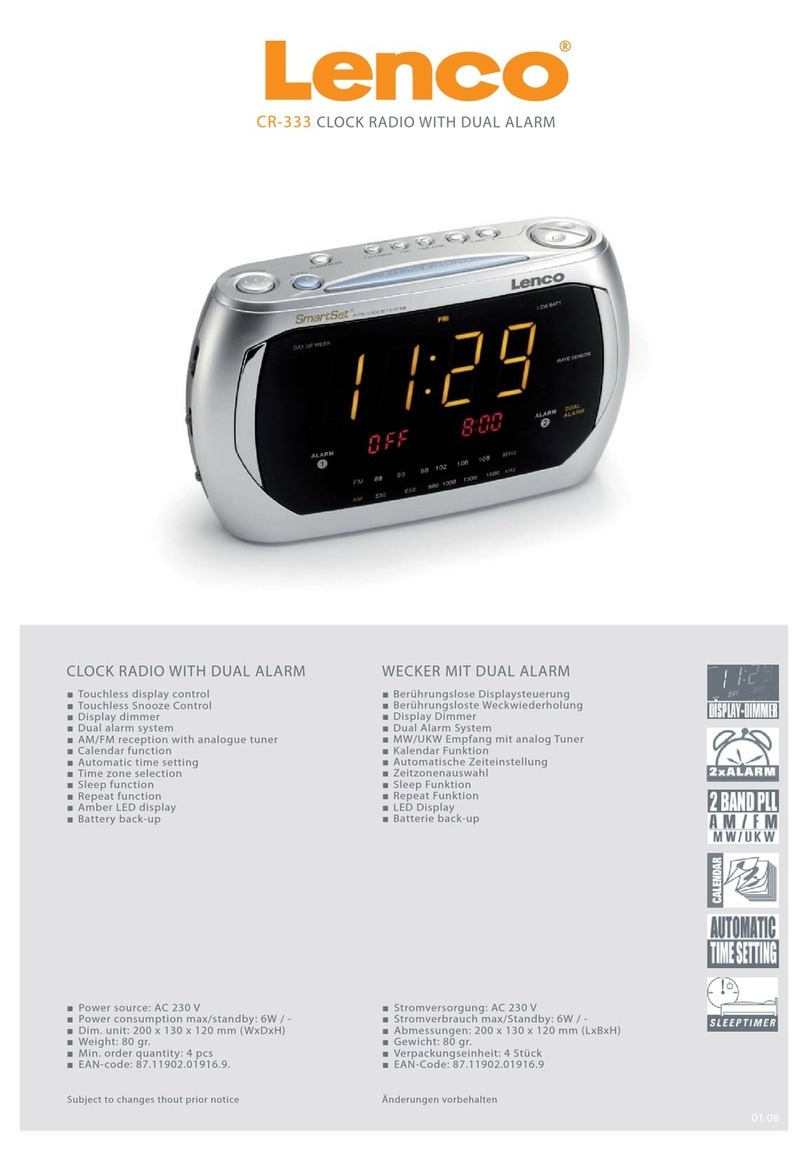 LENCO CR-333 User manual