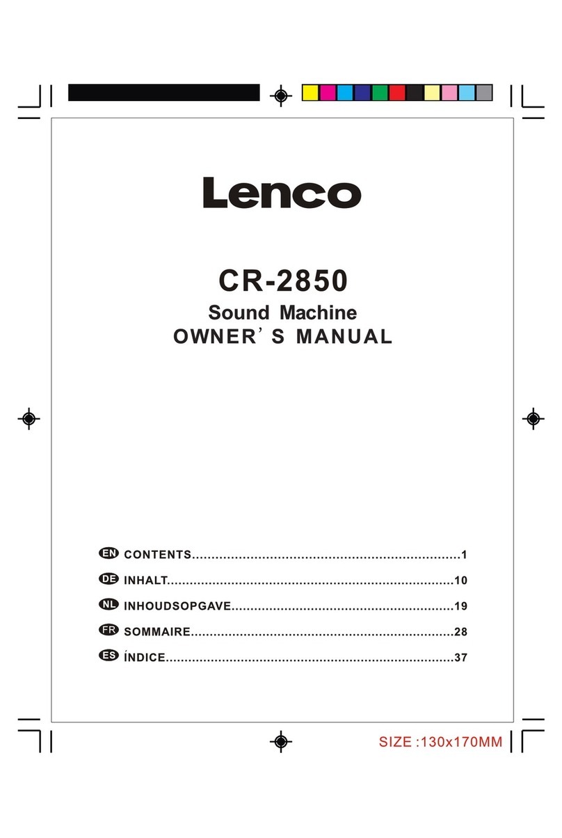 LENCO CR-2850 User manual LENCO CR-2850 User manual