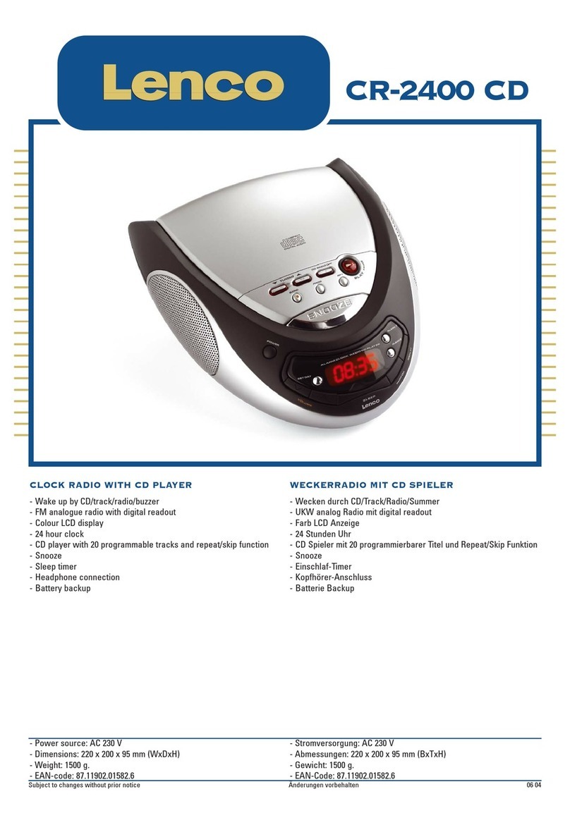 LENCO CR-2400 User manual