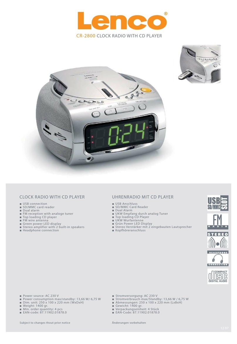 LENCO CR-2800 User manual
