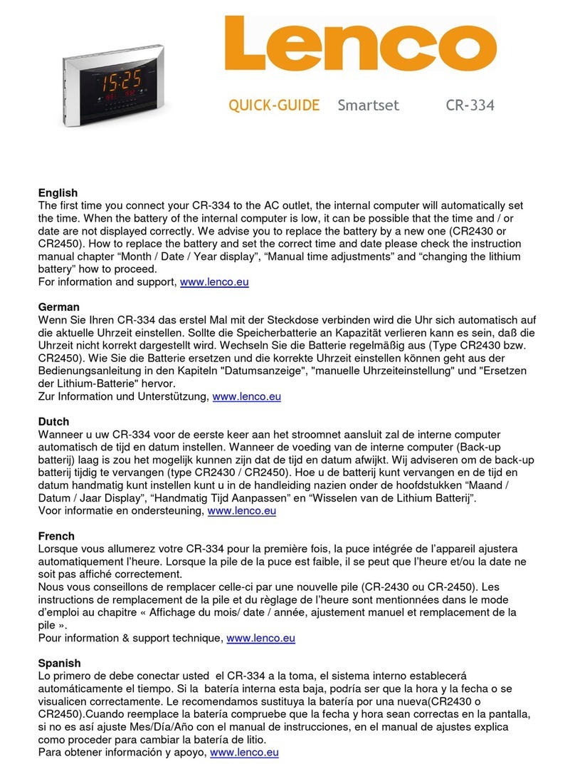 LENCO CR-334 User manual