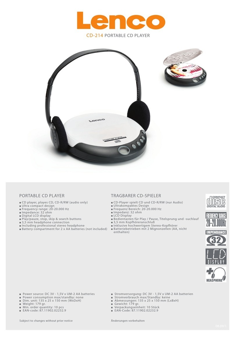 LENCO CD-214 User manual
