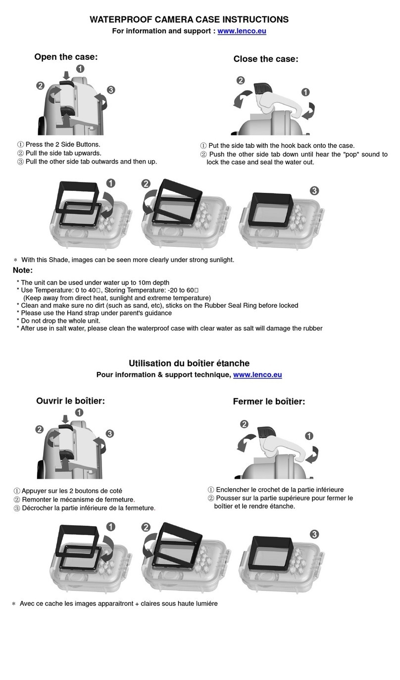 LENCO DC-5105 WATERPROOF - CAMERA CASE manual