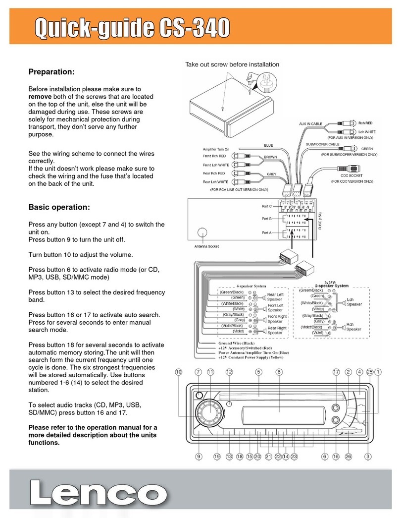 LENCO CS-340 User manual