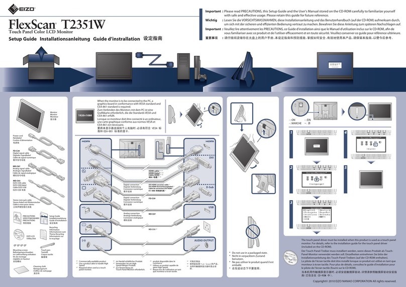 Eizo FLEXSCAN T2351W User manual