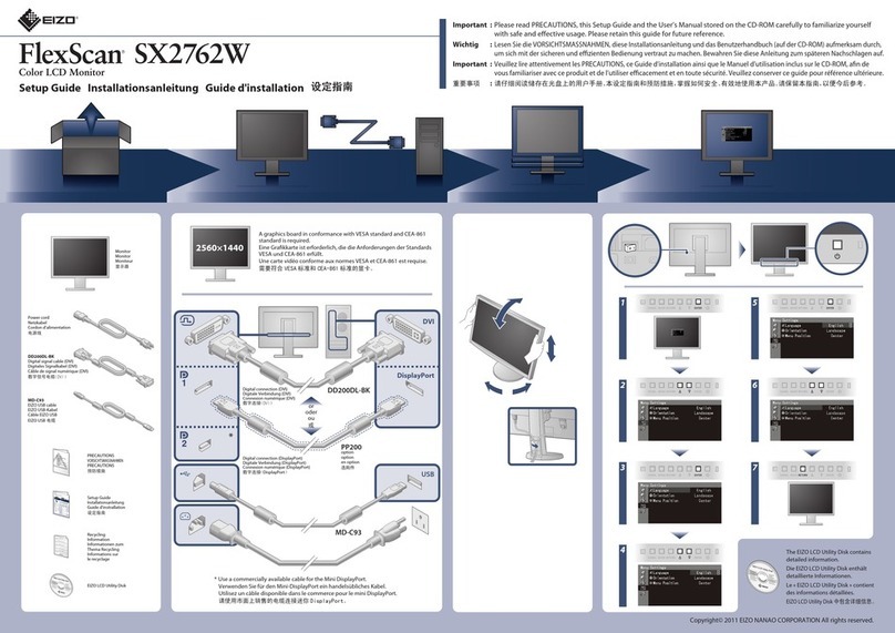 Eizo FLEXSCAN SX2762W User manual
