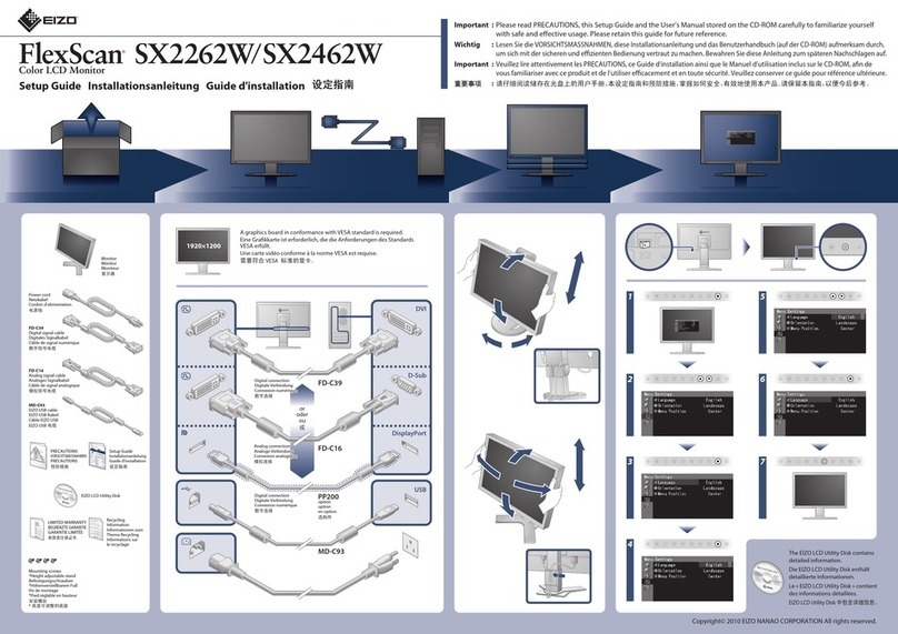 Eizo FlexScan SX2462W User manual