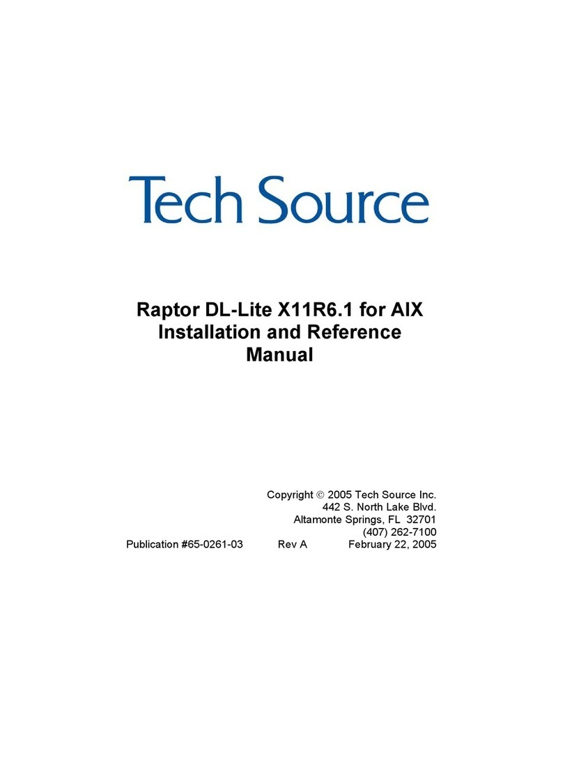 Tech Source RAPTOR DL-LITE - X11R6.1 FOR AIX... Installation and operating manual