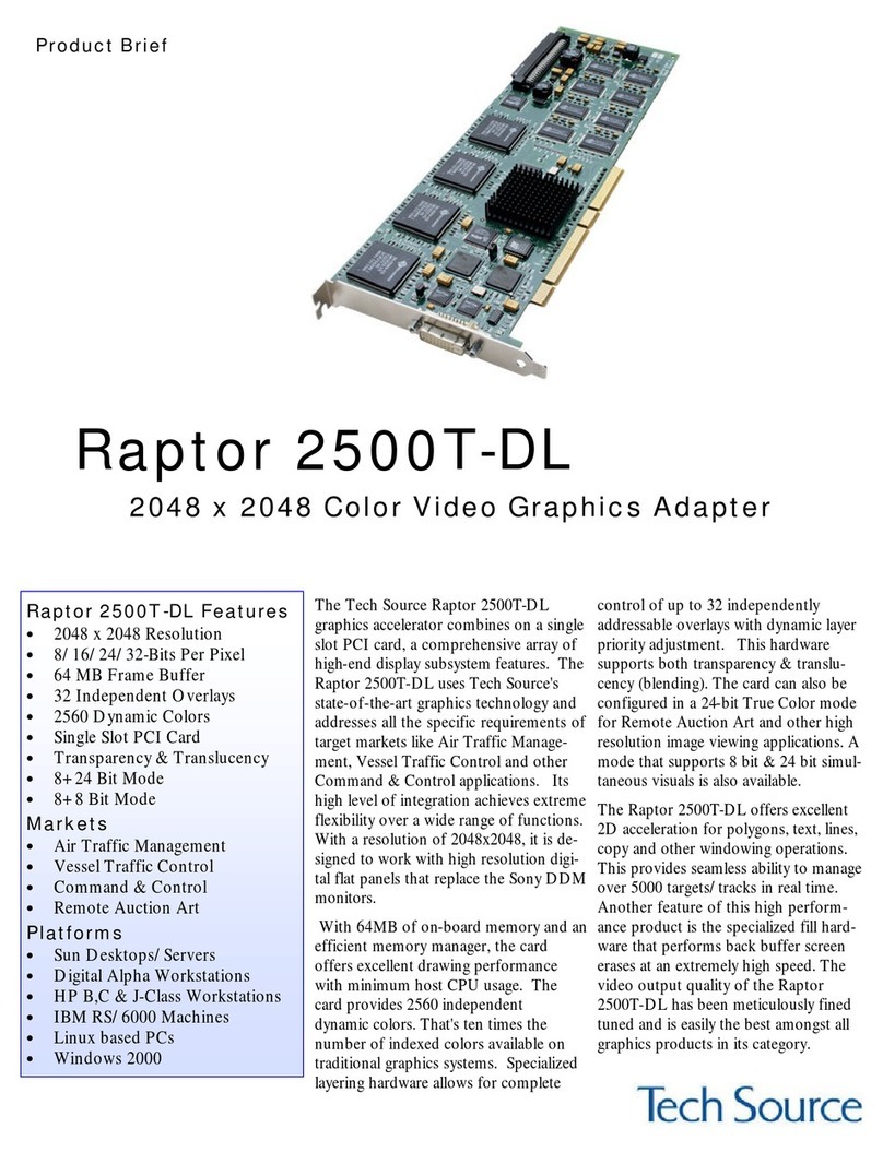 Tech Source RAPTOR 2500T-DL - RAPTOR OPENWINDOWS FOR SOLARIS INSTALLATION... User manual