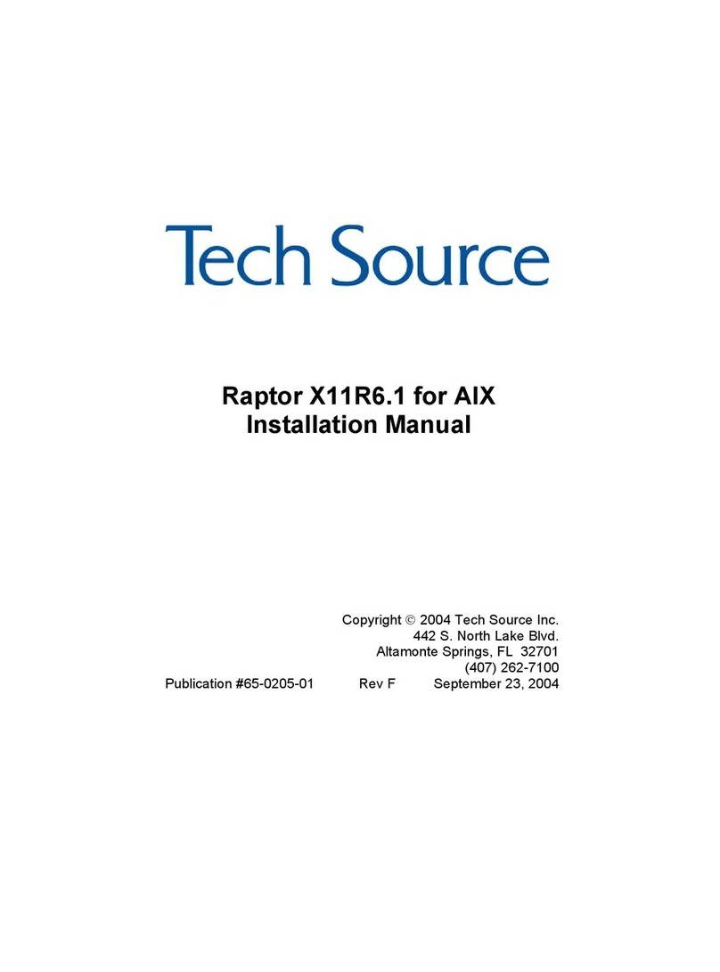 Tech Source RAPTOR 1100T - X11R6.1 FOR AIX User manual