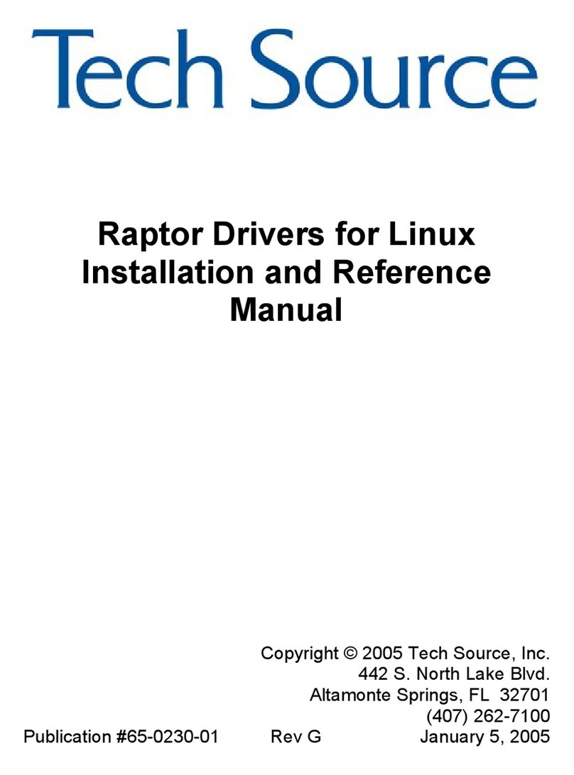 Tech Source RAPTOR 1100T - DRIVERS FOR LINUX... Installation and operating manual Tech Source RAPTOR 1100T - DRIVERS FOR LINUX... Installation and operating manual