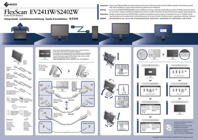 Eizo FlexScan S2402W User manual