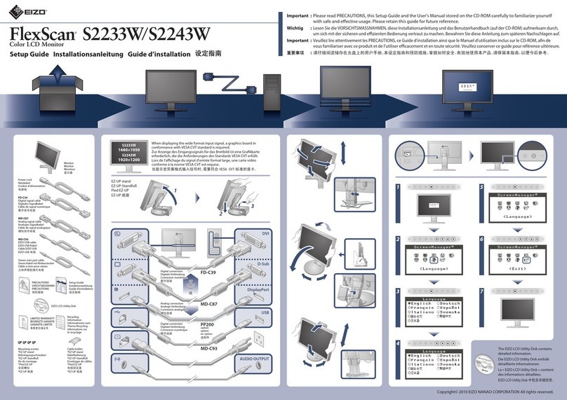 Eizo FlexScan S2233W User manual