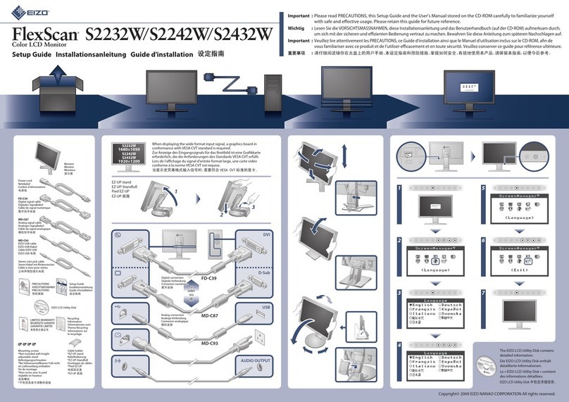 Eizo FLEXSCAN S2232W - User manual