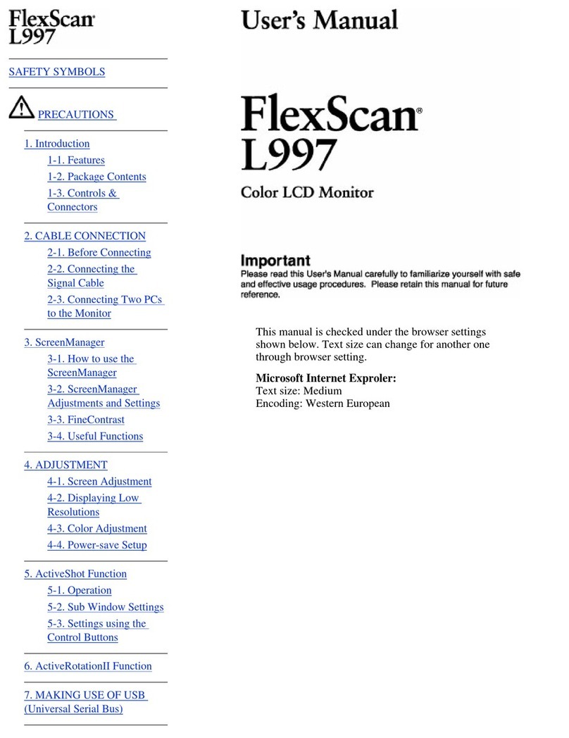 Eizo FLEXSCAN L997 - User manual