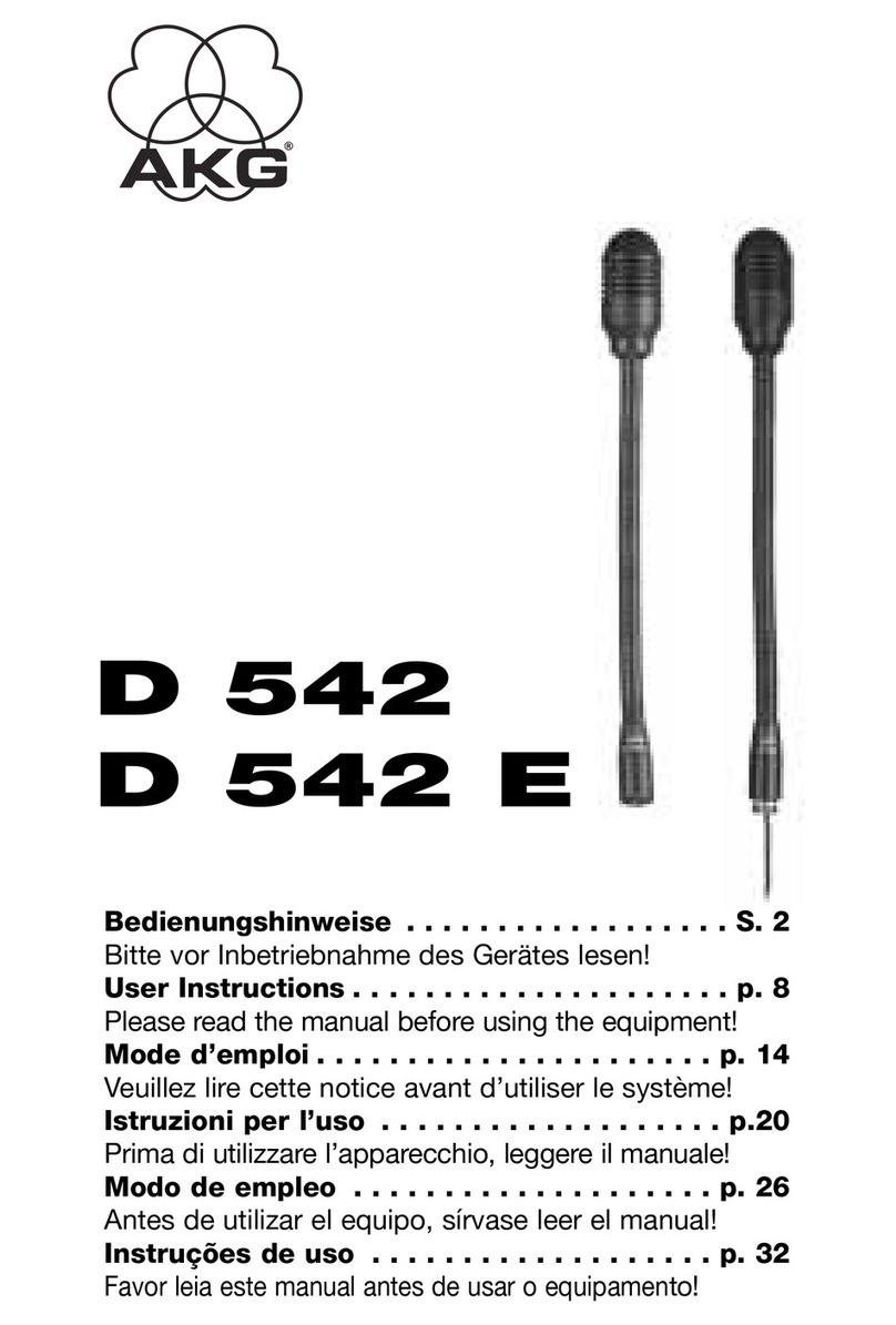 AKG D 542 User manual