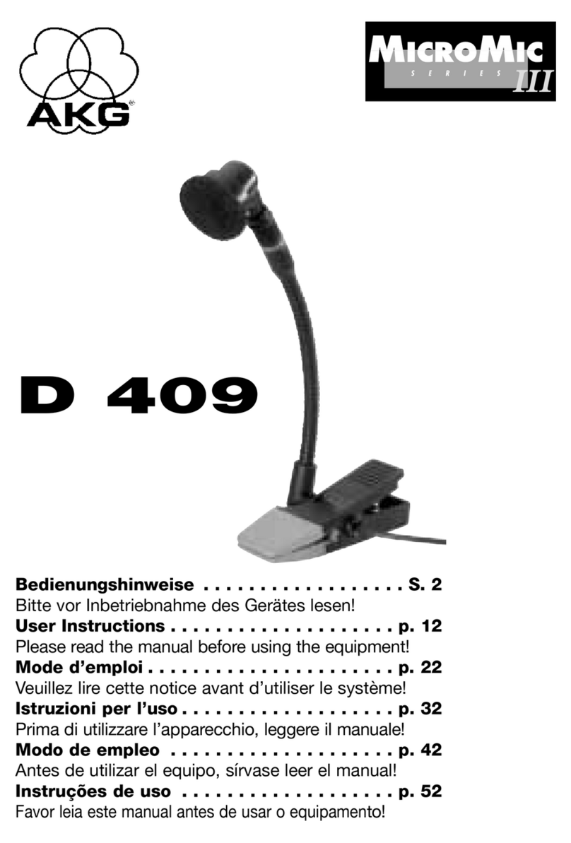 AKG D 409 User instructions